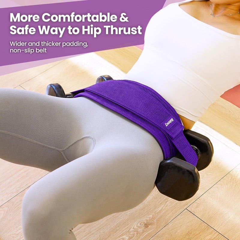 Balency Hip Thrust Belt, Hip Thrust Belt for Dumbbells Heavy, Booty Belt for Hip Thrust, Slip-Resistant Padding Hip Thrust Belt for Gym or Home Workouts, Hip Thrust Band for Dumbbell Kettlebell Plate - Image 2